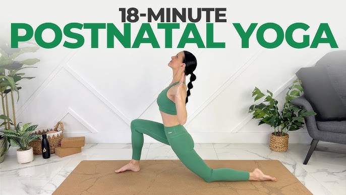 15 Minute Postnatal Yoga For Breastfeeding  Postpartum Yoga To Relieve  Back Pain 