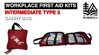 Intermediate Workplace First Aid Kit Type 3 Canada 2025 UPDATE: Nylon First Aid Bag