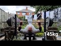 Dead Bench/T Bar Rows #63yearsold #powerlifting #benchpress #oldmanstrength