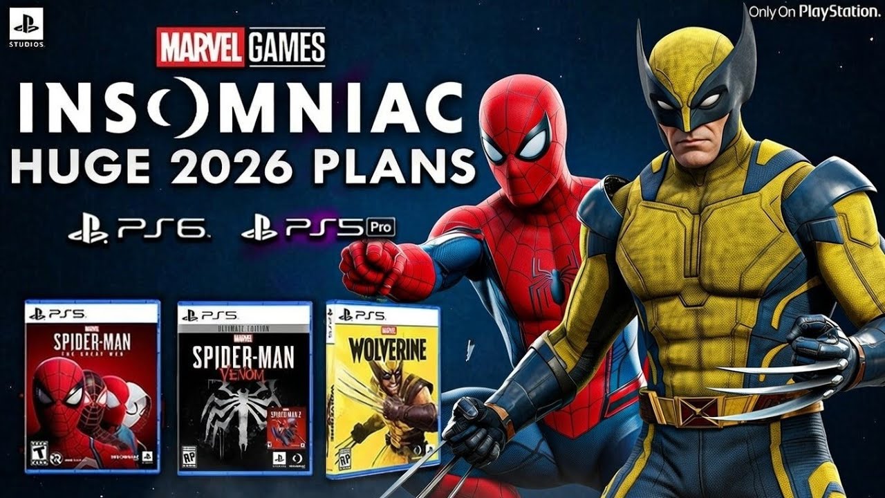 Insomniac's 2026 Roadmap LEAKED! Wolverine, X Men games, Spider Man 3