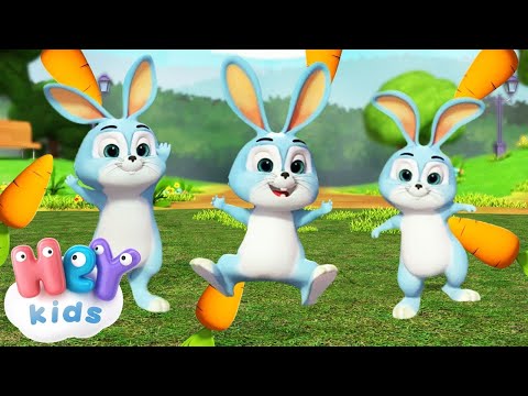 Хоп, зайче-байче 🐰 Бебешки песни -HeyKids