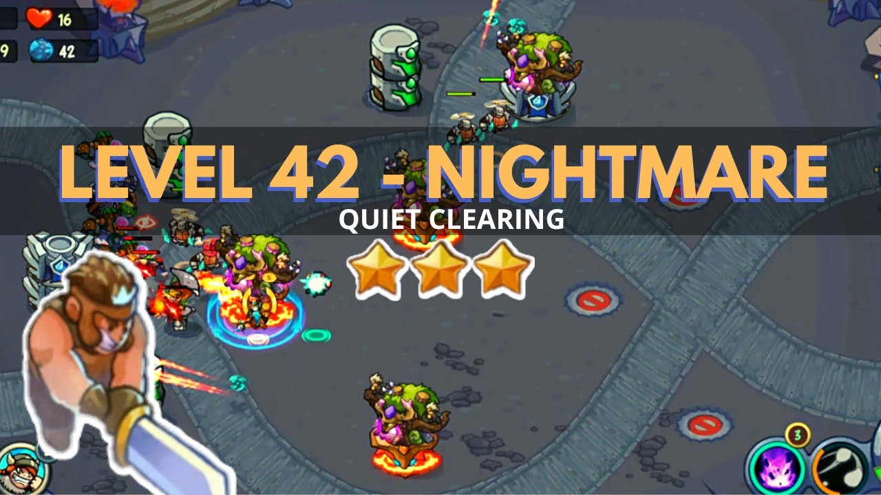 King of Defense: Level 42 NIGHTMARE / QUIET CLEARING / with basic heroes