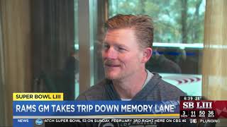 L.A. Rams GM Les Snead takes a trip back in time with CBS46's Rebekka Schramm
