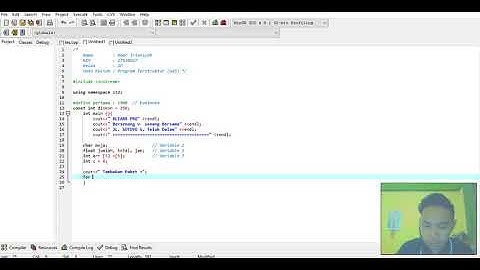 Toturial coding C++ kasir bliarr array