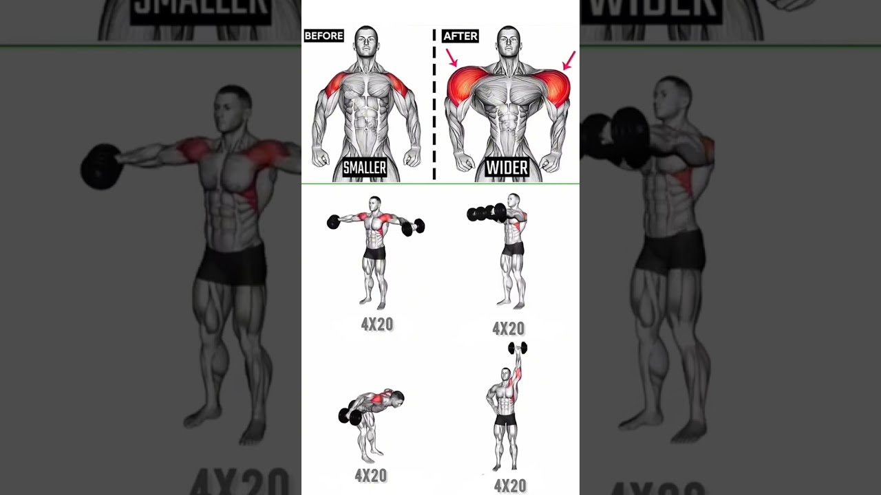 The Only 4 Dumbbell Exercises You Need For WIDER Shoulders