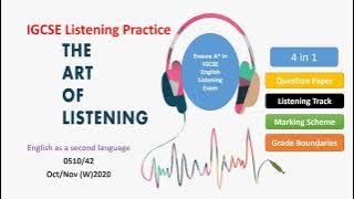 IGCSE English as a Second Language Listening  0510/ 42/ Nov  /w2020 with Marking Scheme with answers