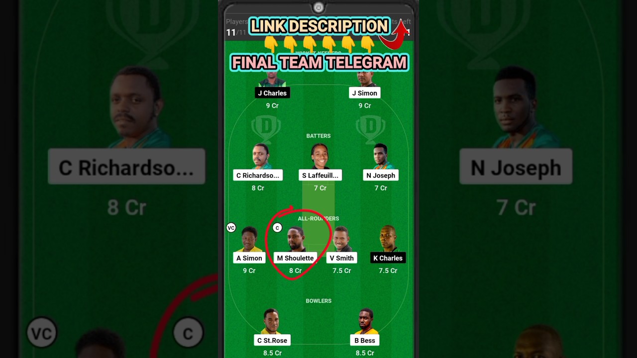 CCP vs SCL Dream11 Prediction || Choiseul Clay Pots vs South Castries Lions today's match  