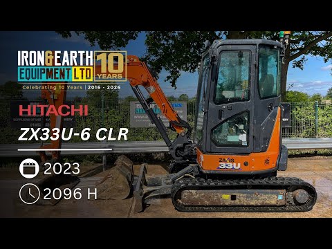 2023 Hitachi ZX33U-6 CLR Excavator - YouTube