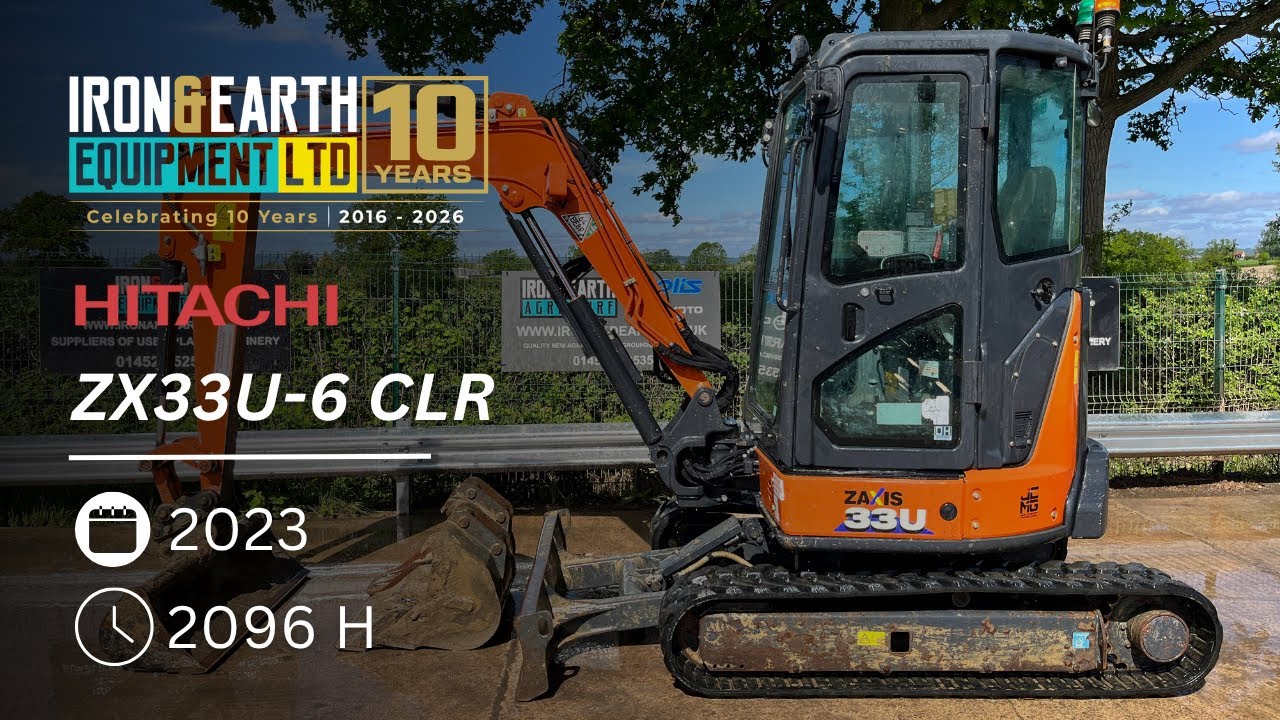 2023 Hitachi ZX33U-6 CLR Excavator - YouTube