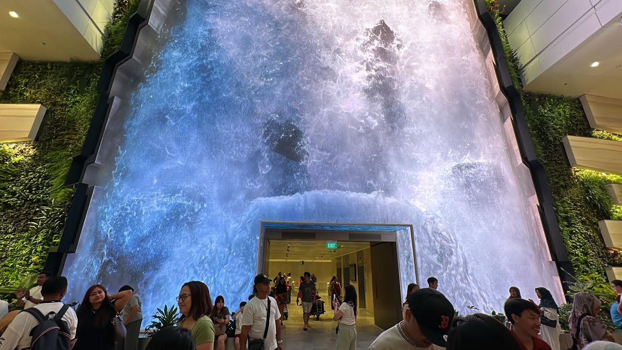 Changi Airport's Revamped Terminal 2 with 4-storey waterfall display: A ...