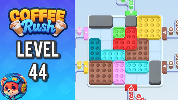 Coffee Rush: Block Jam - Level 44 – Puzzle Game Walkthrough & Solutions | Mobile Gameplay 