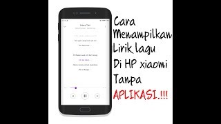 Cara menampilkan lirik lagu tanpa ...