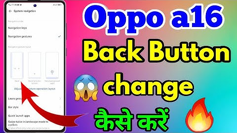 How To Change Navigation Button in Oppo a16 | Oppo a16 Virtual Button Kaise Change Kare