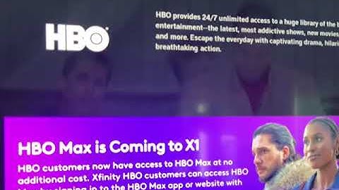 HBO Max on Comcast Xfinity
