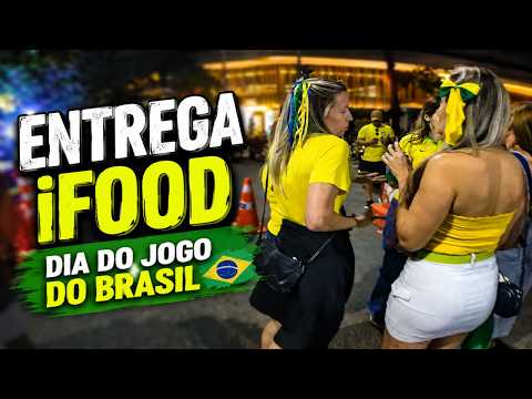 Como é fazer entregas ifood de moto no dia do jogo do Brasil?