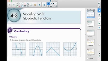 Algebra 2 4.3 Modeling with Quadratic Functions