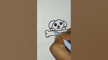 How to draw a cute puppy / very easy puppy drawing tutorial /#drawing #tutorial #video #shorts