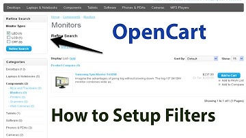 How to Add Filters Setup in OpenCart