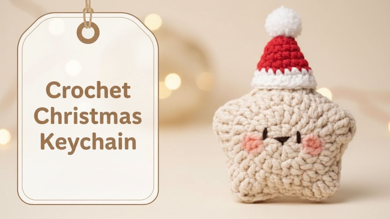 Crochet Christmas Keychain Tutorial | Easy Handmade Gift