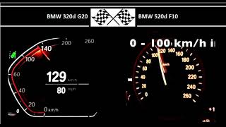 BMW 320d G20 VS. BMW 520d F10 - Acceleration 0-100km/h