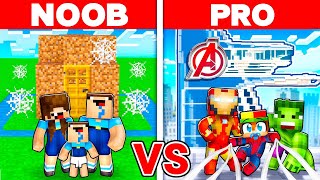 Having a NOOB vs PRO SUPERHERO Family In Minecraft!