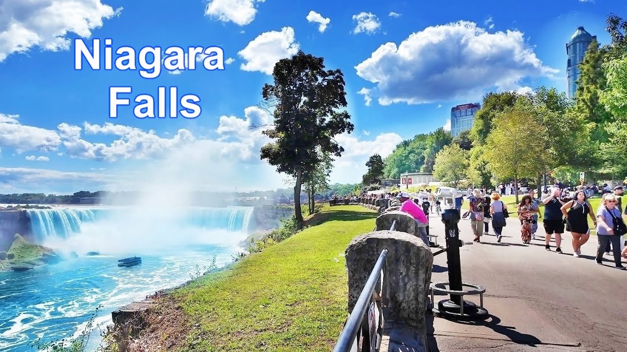NIAGARA FALLS Canada Walking Tour from Niagara City to Niagara Falls | 4K