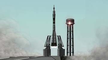 KSP Stock Soyuz-FG Full Launch