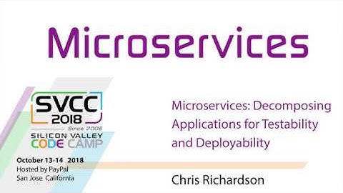 Microservices: Decomposing Applications for Testability and Deployability at SV Code Camp 2018