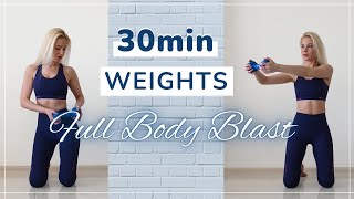 30 MIN KILLER FULL BODY FUNCTIONAL WORKOUT | Burn fat and build strength with weights