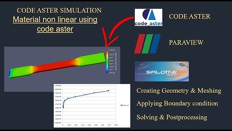 Material non linear analysis with nonlinear curve in code aster|Static fatigue|tutorial-71
