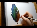 Watercolour Feather Painting Tutorial Time Lapse