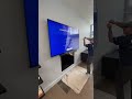 Samsung 85 qn85qn90b 4kr tv peeling the film  home theater asmr