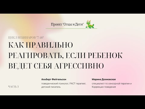 "7:40" часть 3: Как правильно реагировать, если ребенок ведет себя агрессивно.