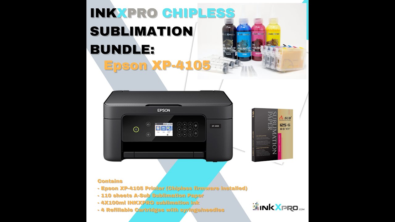 INKXPRO Chipless Ink Refill Kit for Epson Workforce WF 2830 2850 2860  XP4100 XP-430 XP-440