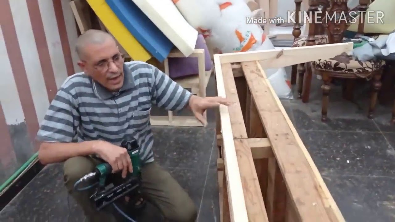 كيفيه تعديل كنبه بلدي نجاره من البداية الي النهايه