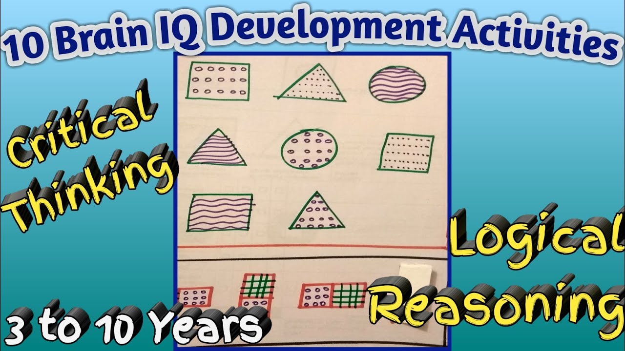 Logical Reasoning and Critical Thinking Activities for Kids Brain ...
