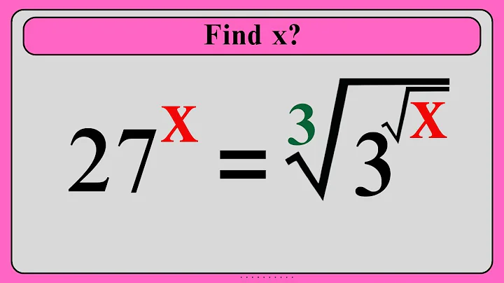 Nice Exponent Math Simplification | Find the Value of X