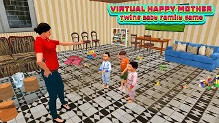 Virtual Happy Mother Twins Baby Family Game screenshot 3