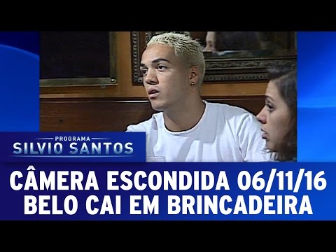 Câmera Escondida (06/11/16) - Cantor Belo cai na brincadeira