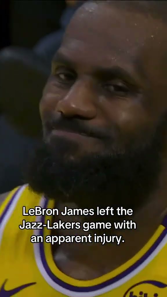LeBron left the Jazz-Lakers game with an apparent injury