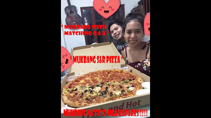 Part # 1 MUKBANG 18inches S & R PIZZA WITH Q & A  ...