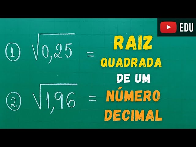 RAIZ QUADRADA  RAIZ QUADRADA DE FRAÇÃO E NÚMERO DECIMAS - Matemática  Básica \Prof. Gis/ 