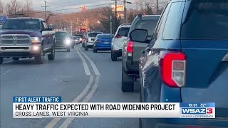 Heavy traffic ahead with road widening project