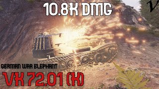 VK 72.01 (K) - 10.8K Damage: German War Elephant: WoT Console - World of Tanks Console