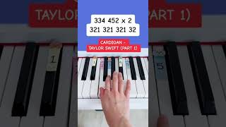 Cardigan - Taylor Swift (Piano Tutorial) #cardigantaylorswift #easypianotutorial #pianoshorts