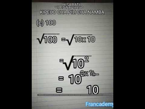 HISABATI DARASA LA TANO Vipeo Na Vipeuo Francademy2405 