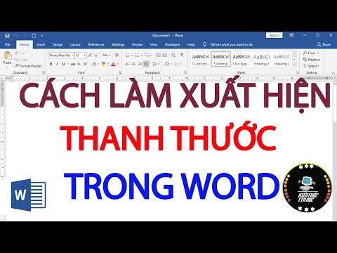 Cách làm xuất hiện thanh thước trong word