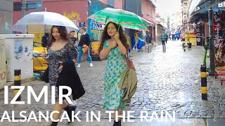 Izmir in the Rain: A Walking Tour of the Alsancak Backstreets | Izmir City Walk 2023