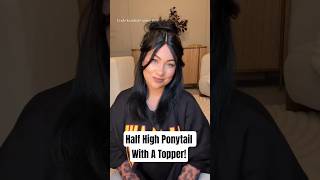 How to Style a Hair Topper in an Easy Half High Ponytail! | UniWigs Upgrade Aura