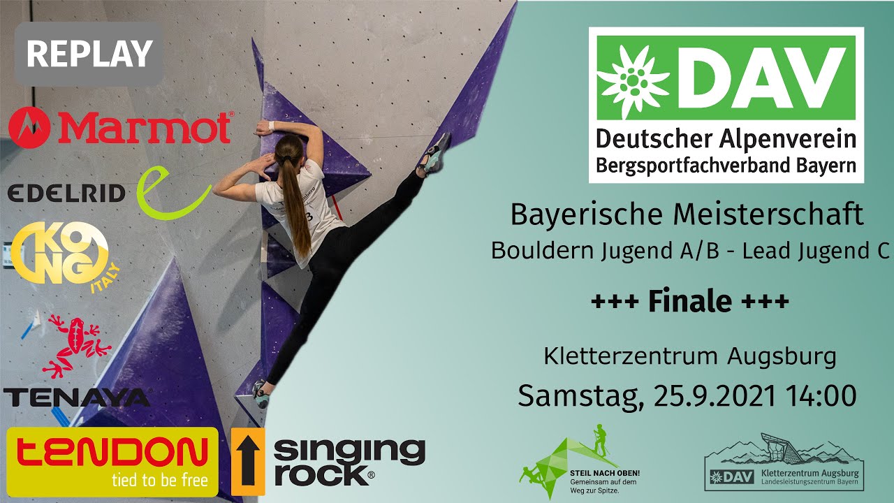 Finale Bouldern Jugend A/B - Lead Jugend C - Bayerische Meisterschaft